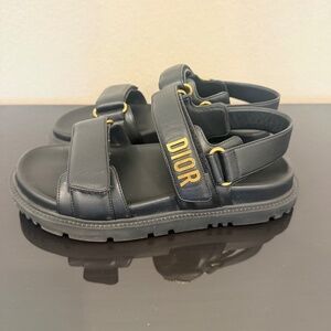 Dior Dioract Sandal in Black Lambskin